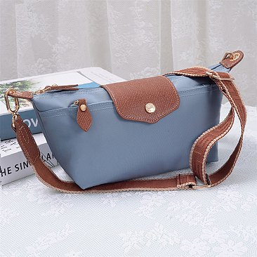 Nylon Logo Flap Crossbody Bag