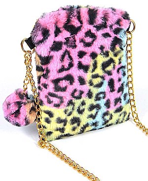 MULTI SOFT LEOPARD COLOR CELLPHONE BAG