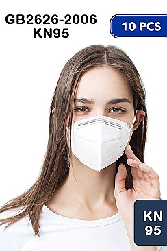 10 PCS. KN95 PROTECTIVE FACE MASKS