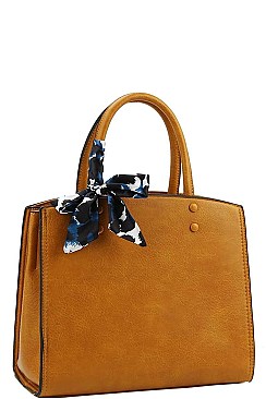 SCARF SATCHEL WITH LONG STRAP