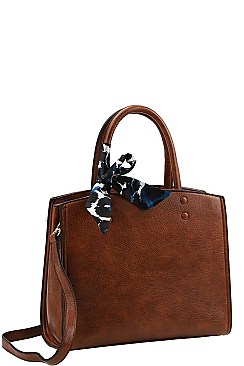 SCARF SATCHEL WITH LONG STRAP
