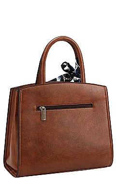 SCARF SATCHEL WITH LONG STRAP
