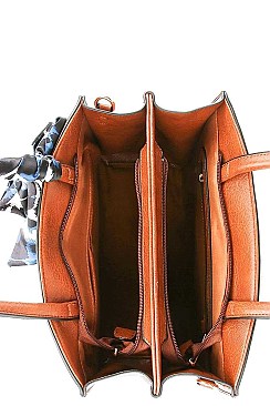 SCARF SATCHEL WITH LONG STRAP