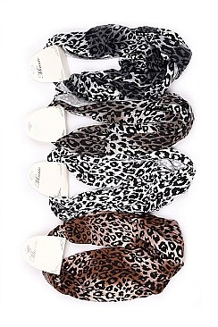 PACK OF 12 ASSORTED COLOR LEOPARD INFINITY SCARVES