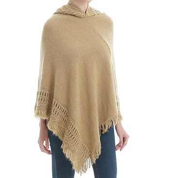Soft Touch Hooded Fringe Shawl Cape wholesale