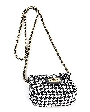 CHIC TWEED HOUNDSTOOTH MINI BAG