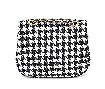 CHIC TWEED HOUNDSTOOTH MINI BAG