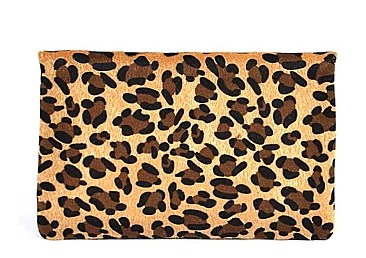 TRENDY LEOPARD PRINT ENVELOPE CLUTCH