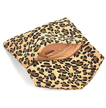 TRENDY LEOPARD PRINT ENVELOPE CLUTCH