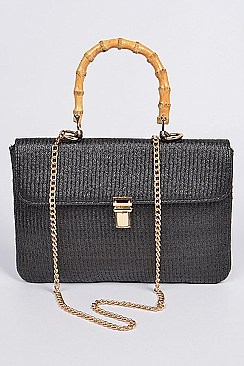Branch Handle Whole Straw Clutch
