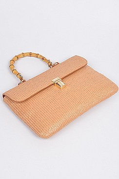 Branch Handle Whole Straw Clutch