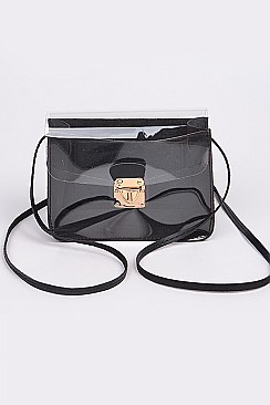 Visible Shoulder Strap Clutch