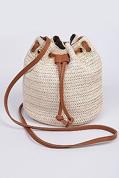 Whole Straw Shoulder Strap Tote