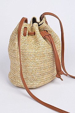 Whole Straw Shoulder Strap Tote