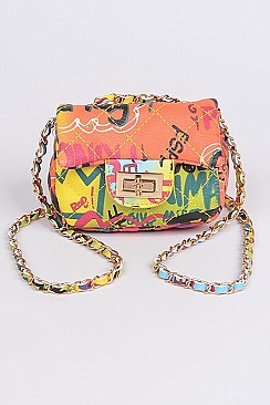 Graffiti Multi Color Mini Cross-Body