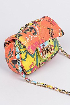 Graffiti Multi Color Mini Cross-Body
