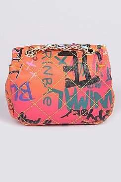 Graffiti Multi Color Mini Cross-Body