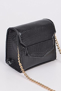 Snake Skin Monotone Mini Clutch