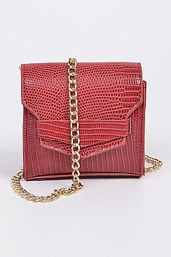 Snake Skin Monotone Mini Clutch