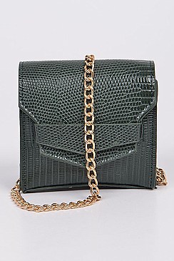 Snake Skin Monotone Mini Clutch