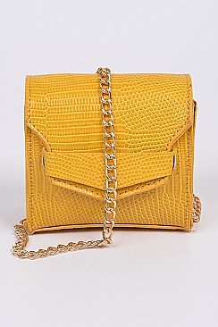 Snake Skin Monotone Mini Clutch