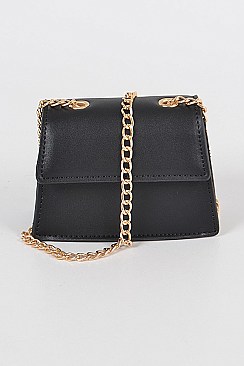 Faux Leather Mini Clutch