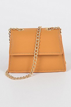 Faux Leather Mini Clutch