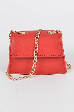 Faux Leather Mini Clutch