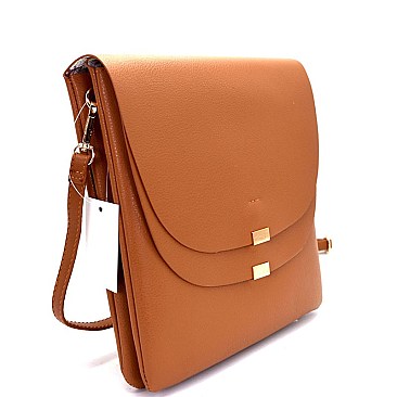 HR0002-LP Soft & Light Multi Compartment Layered Flap Cross Body