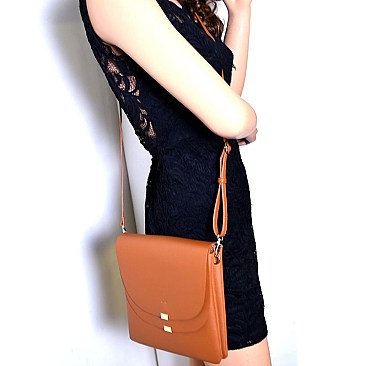 HR0002-LP Soft & Light Multi Compartment Layered Flap Cross Body