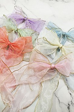 PACK OF 12 Silky Hair Bow Clips