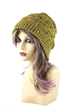 Pack of (12 pieces) ASSORTED COLOR KNITTED BEANIES FM-HT4060