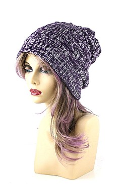 Pack of (12 pieces) ASSORTED COLOR KNITTED BEANIES FM-HT4060