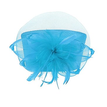 Lady Braid Hat w/Mesh & Feather SLHTB2096