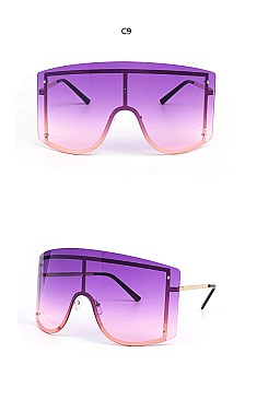 Pack of 12 Temple Frame Shield Sunglasses