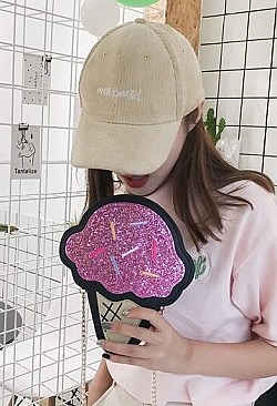 Sundae Cone Crossbody Shoulder Bag