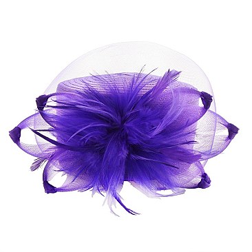 Lady Braid Hat w/Mesh & Feather SLHTB2096