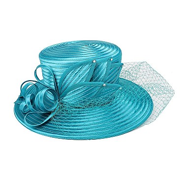 MESH VEIL LOOPED PETAL BRAID HAT MESH VEIL