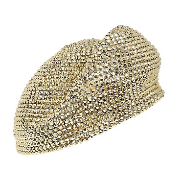 HOT Rhinestone covered Beret Hat