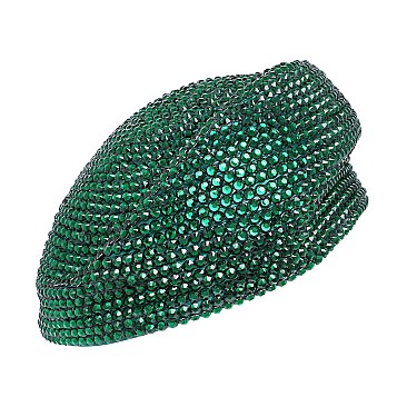 HOT Rhinestone covered Beret Hat