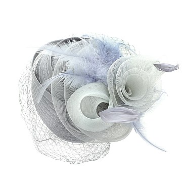 UNIQUE Pillbox SATIN Hat With VEIL