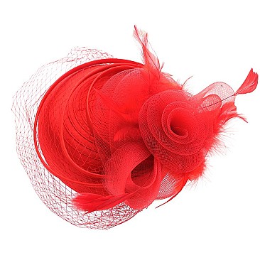 UNIQUE Pillbox SATIN Hat With VEIL