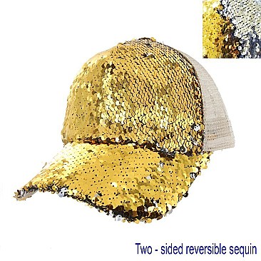 Playful Two Tone Sequin Cap MEZHTC1041