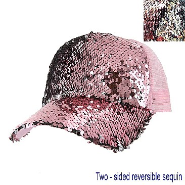 Playful Two Tone Sequin Cap MEZHTC1041