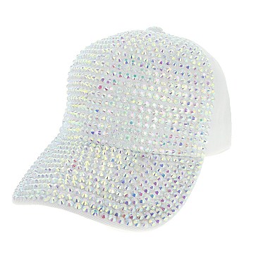 Fashion Rhinestone Cap Two Tone Shine