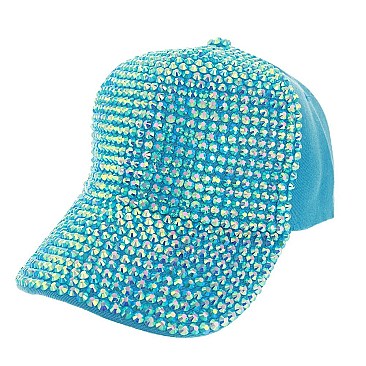 Fashion Rhinestone Cap Two Tone Shine