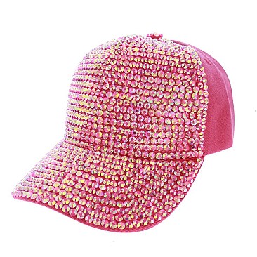 Fashion Rhinestone Cap Two Tone Shine