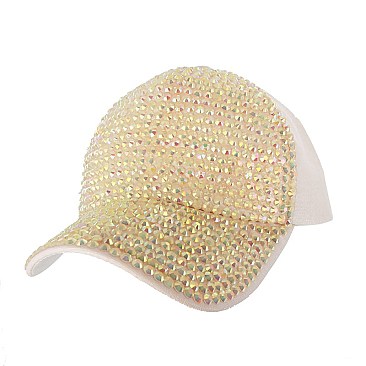 Fashion Rhinestone Cap Two Tone Shine