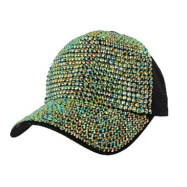 Fashion Rhinestone Cap Two Tone Shine