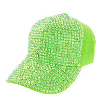 Fashion Rhinestone Cap Two Tone Shine